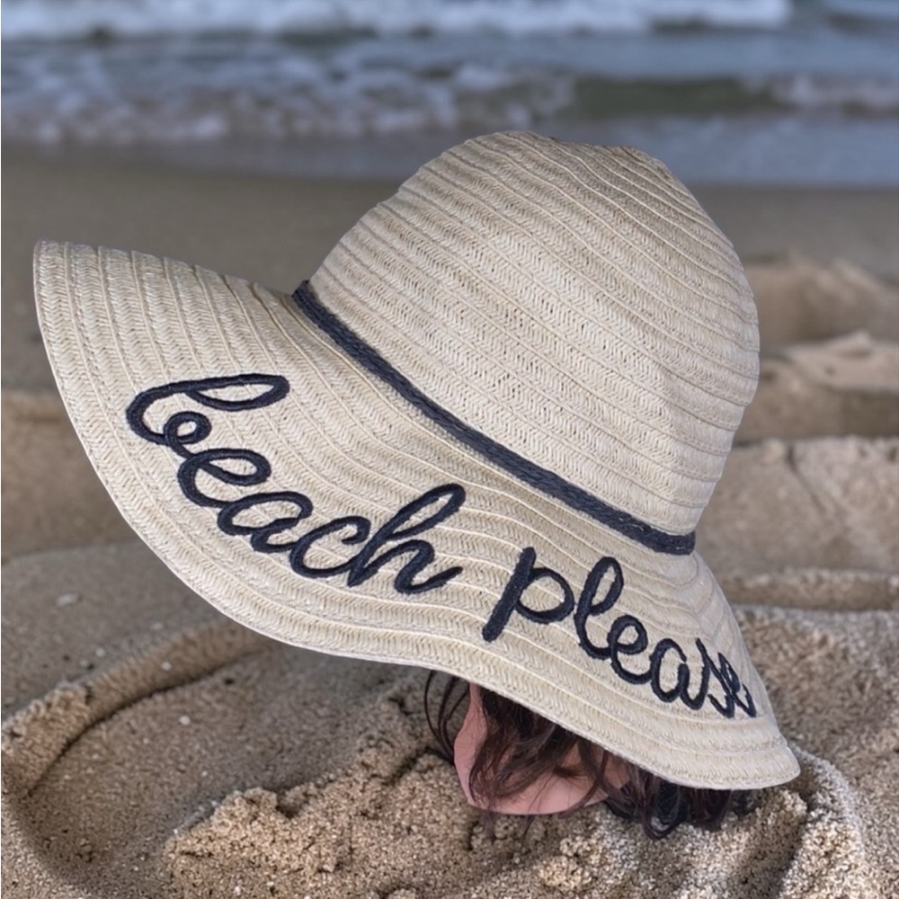 Sun hat 👒 Beach 🏖 Please O/S